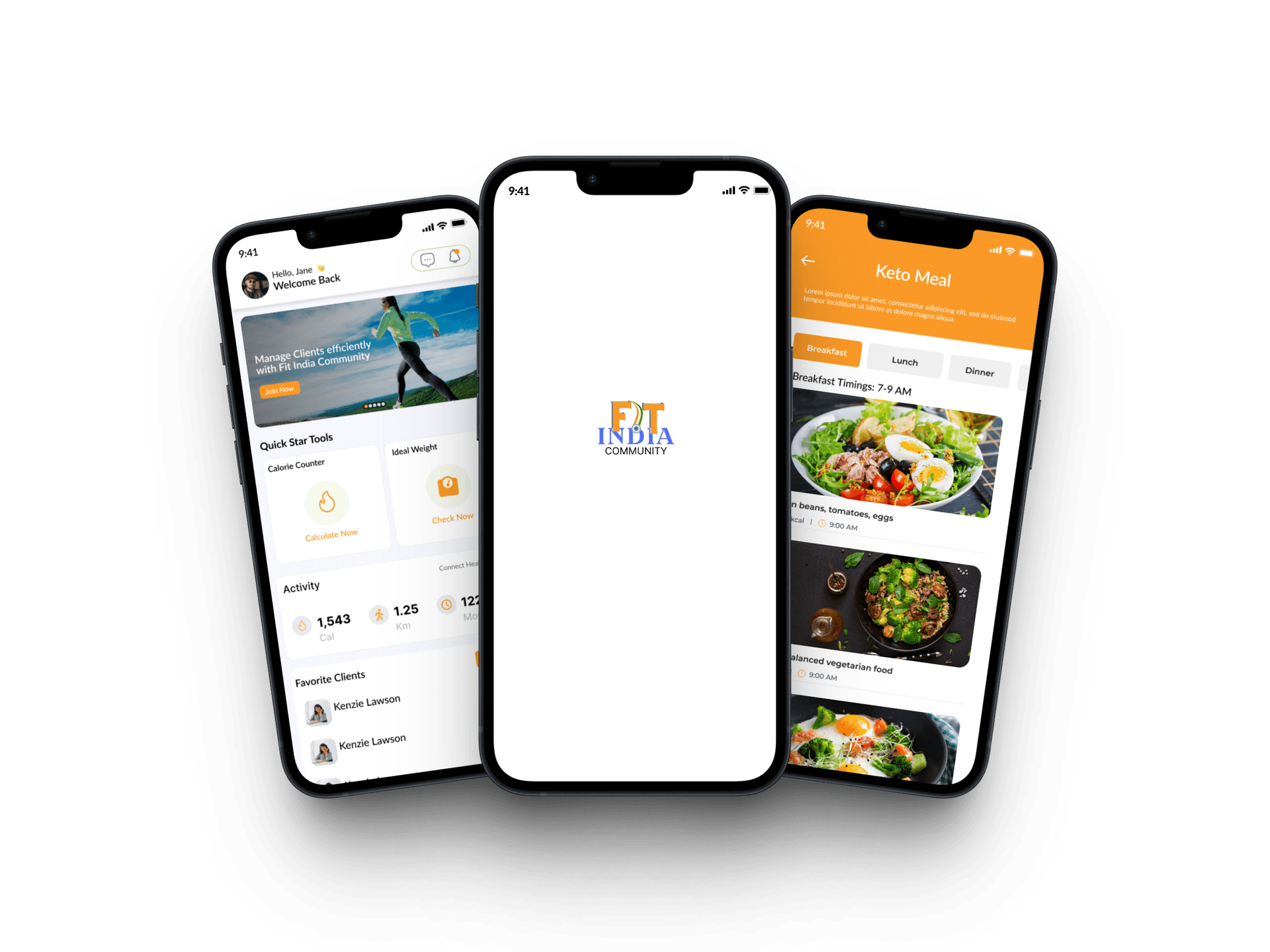 Fit India App Screens